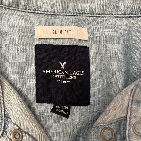 American Eagle Denim button up shirt Size M - Picture 2 of 4